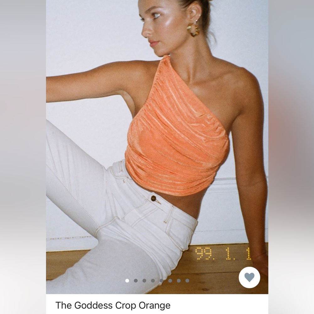 Princess Polly THE GODDESS CROP ORANGE size 6